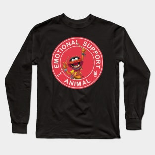 Drummer emotional support animal Long Sleeve T-Shirt